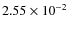 $2.55\times 10^{-2}$