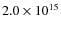 $2.0\times 10^{15}$