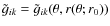 $\tilde g_{ik} = \tilde g_{ik}(\theta, r(\theta; r_0))$