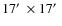 $ 17\hbox{$^\prime$ }\times 17\hbox{$^\prime$ }$