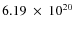 $6.19~\times~ 10^{20}$