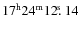 $17^{{\rm h}}24^{{\rm m}}12\hbox{$.\!\!^{\rm s}$ }14$