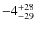 $\rm -4^{+28}_{-29}$