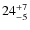 $\rm 24^{+7}_{-5}$