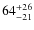 $\rm 64^{+26}_{-21}$