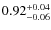 $\rm0.92^{+0.04}_{-0.06}$