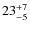 $\rm 23^{+7}_{-5}$