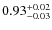 $\rm0.93^{+0.02}_{-0.03}$