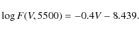 \begin{displaymath}\log F(V,5500)=-0.4V-8.439.
\end{displaymath}