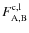$F_{\rm A,B}^{\rm c,l}$