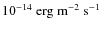 $10^{-14}~{\rm erg~m^{-2}~s^{-1}}$