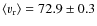 $\langle v_{\rm r} \rangle = 72.9 \pm 0.3$