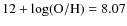 $12+\log({\rm O/H})=8.07$