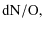$\displaystyle {\rm dN/O} ,$