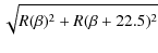 $\displaystyle \sqrt{R(\beta)^{2} + R(\beta+22.5)^{2}}$