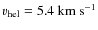 $v_{\rm hel}=5.4~ \rm km~s^{-1}$