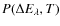 $P(\Delta E_{\lambda },T)$