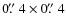 $0\hbox{$.\!\!^{\prime\prime}$ }4 \times 0\hbox{$.\!\!^{\prime\prime}$ }4 $
