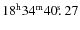 $\rm 18^h34^m40\hbox{$.\!\!^{\rm s}$ }27$