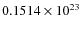 $0.1514\times 10^{23}$
