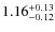 $\rm 1.16^{+0.13}_{-0.12}$
