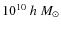 $10^{10}~h~{M}_{\odot}$