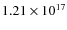 $1.21\times10^{17}$
