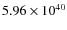 $5.96\times10^{40}$