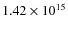 $1.42\times10^{15}$