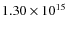 $1.30\times10^{15}$