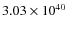 $3.03\times10^{40}$