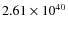 $2.61\times10^{40}$