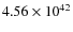 $4.56\times10^{42}$