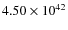 $4.50\times10^{42}$