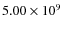 $5.00\times10^{9}$