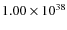 $1.00\times10^{38}$