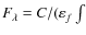 $F_{\lambda}=C/(\varepsilon_{f}\int$