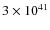 $3 \times 10^{41}$