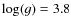 $\log(g)=3.8$