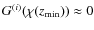 $G^{(i)}(\chi(z_{\rm min})) \approx 0$
