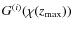 $G^{(i)}(\chi(z_{\rm max}))$