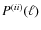 $P^{(ii)}(\ell)$