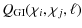 $\displaystyle Q_{\rm GI}(\chi_i,\chi_j,\ell)$