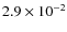 $2.9 \times 10^{-2}$