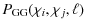 $\displaystyle P_{\rm GG}(\chi_i,\chi_j,\ell)$