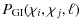 $\displaystyle P_{\rm GI}(\chi_i,\chi_j,\ell)$