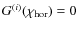 $G^{(i)}(\chi_{\rm hor})=0$