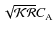$\sqrt{\cal {KR}}C_{{\rm A}}$