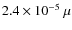 $2.4\times 10^{-5}~\mu$