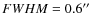 $FWHM=0.6\hbox {$^{\prime \prime }$ }$